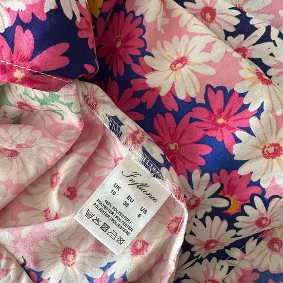 Floral Multicolor High Neck Bell Sleeve Maxi Dress from ASOS - Picture 5 of 5